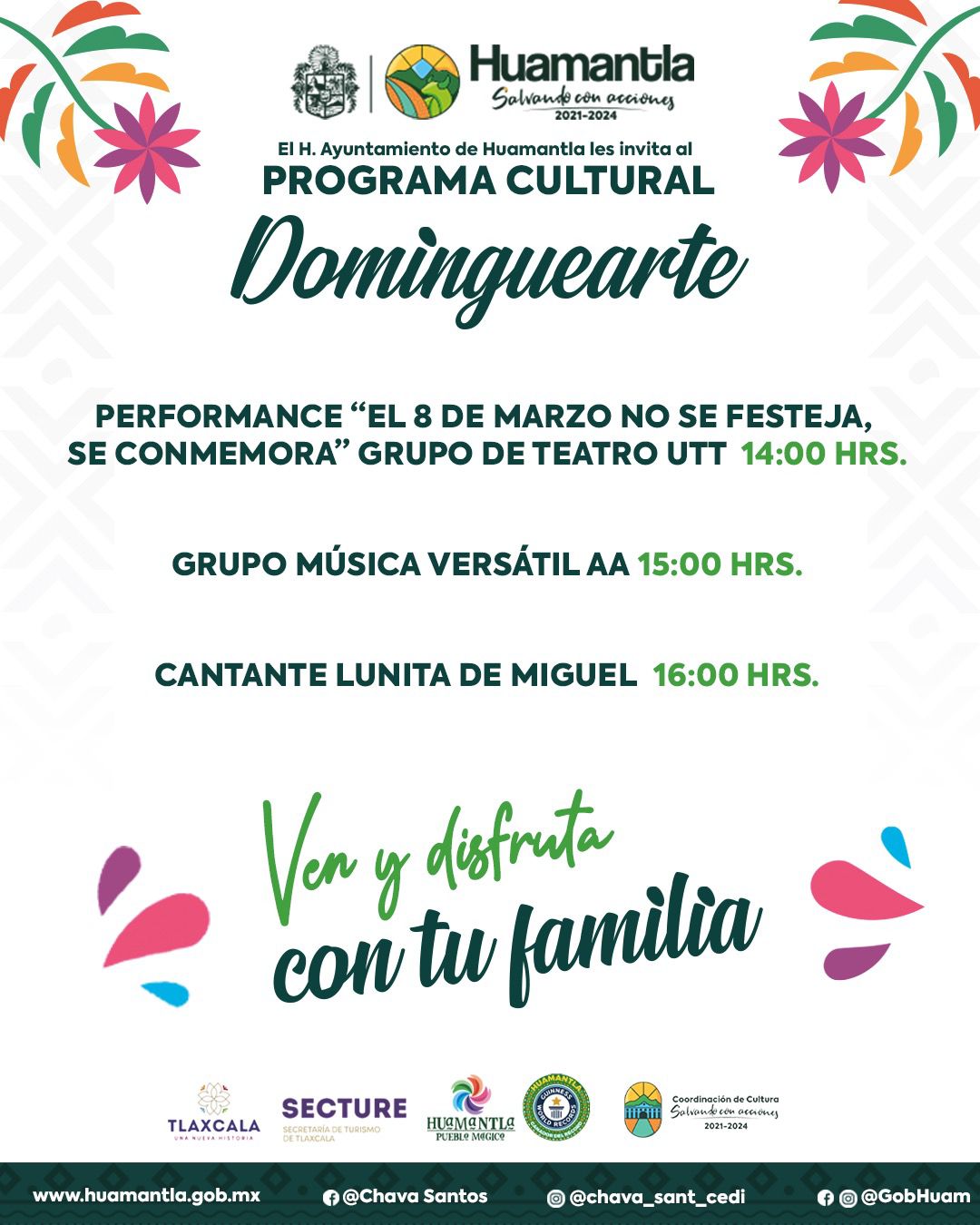 Presentaciones artísticas y culturales te esperan el próximo 5 de marzo en 'Dominguearte'